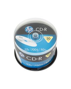 HP CD-R 80Min/700MB/52x Cakebox (50 Disc) - Silver Surface CRE00017