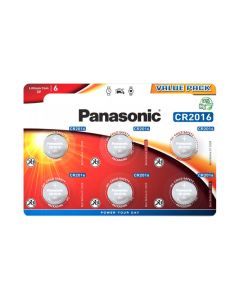 Panasonic Battery Lithium CR2016, 3V Lithium Power, Blister (6-Pack)