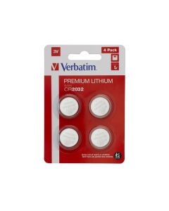 Verbatim Battery  Lithium, Knopfzelle, CR2032, 3V - Blister (4-Pack)