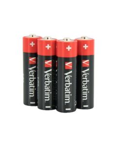 Verbatim Pack de 4 Piles Alkaline, Mignon, AA, LR06, 1.5V - Premium