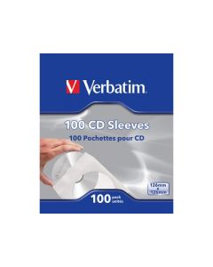 Verbatim Softpack Sleeve for 1 Disc, Retail (100-Pack) - 49976