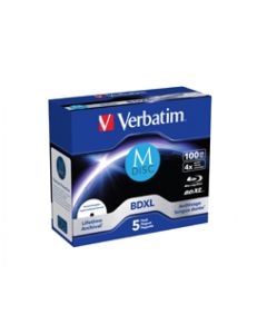 Verbatim M-DISC BD-R XL 100GB/1-4x Jewelcase (5 Disc) - Archivmedium