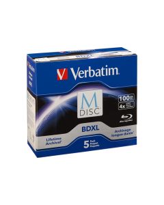Verbatim M-DISC BD-R XL 100GB/1-4x Jewelcase (5 Disc) - Archivmedium