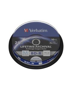 Verbatim M-DISC BD-R 25GB/1-4x Cakebox (10 Disc) - Archivmedium