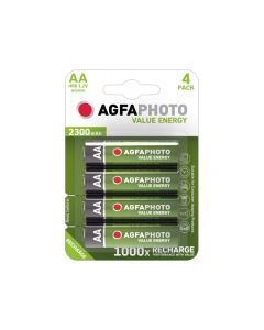 AGFAPHOTO Rechargable Battery 2300mAh Mignon AA (4-Pack)