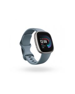 FitBit Versa 4 Fitnesstracker Wasserfall Blau, Platinum - FB523SRAG