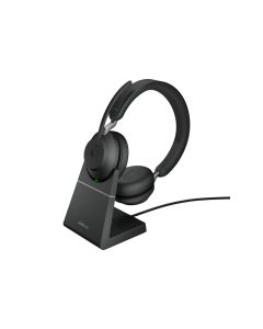 Jabra Evolve2 65 Casque stéréo MS avec socle de chargement + Link 380c noir - 26599-999-889