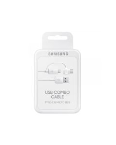 Samsung Combo Cable USB Type-C + Micro-USB - White BULK - EP-DG930DWEGWW
