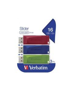 Verbatim Clé USB - Multipack de 16 Go - -Bleu - Vert - Rouge 49326