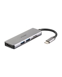 D-LINK Station d\'accueil Hub USB-C 5-en-1 vers HDMI/USB/microSD - DUB-M530