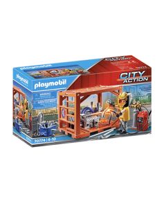 Playmobil City Action - Ouvrier et conteneur (70774)