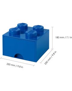 LEGO Brique de rangement 4 plots + 1 tiroir bleu (40051731)