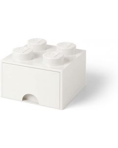 LEGO Brique de rangement 4 plots + 1 tiroir blanc (40051735)