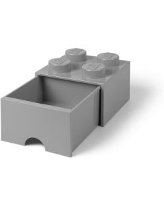 LEGO Brique de rangement 4 plots + 1 tiroir gris (40051740)