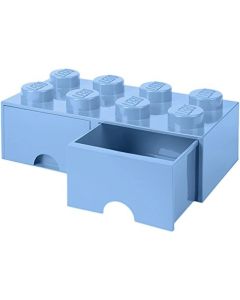LEGO Brique de rangement 8 plots + 2 tiroir bleu clair (40061736)