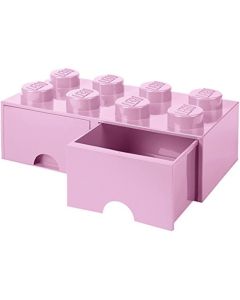 LEGO Brique de rangement 8 plots + 2 tiroir rose (40061738)