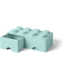 LEGO Brique de rangement 8 plots + 2 tiroir bleu ciel (40061742)