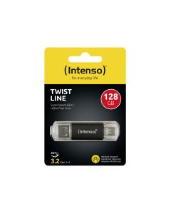 Intenso USB Flash Drive Twist Line 128 Go (3539491) - 3.2 USB-A + USB-C