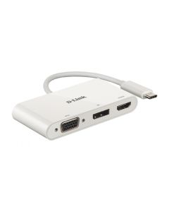 D-Link 3 In 1 USB-C Video Adapter mit HDMI & DisplayPort & VGA DUB-V310