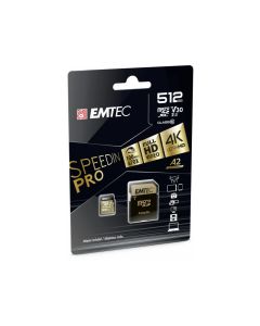 Emtec memory card microSDXC 512GB SpeedIN PRO CL10 100MB/s FullHD 4K