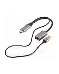 CableXpert Aktiver 4K HDMI zu DisplayPort Adapter, black - A-HDMIM-DPF-02