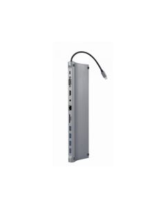 Gembird USB Type C 11in1 multi port adapter USB hub HDMI A-CM-COMBO11-01