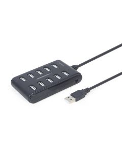 Gembird Hub USB 10 ports 2.0 juodas UHB-U2P10P-01