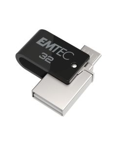 Emtec USB Flash Drive T260 Dual Mobile & Go 32GB - USB-A + micro-USB