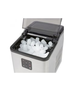 ProfiCook Machine à glaçons PC-EWB 1253 en acier inoxydable et noir.