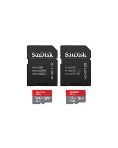 SanDisk Ultra microSDXC 64GB 140MBs+Adapt 2Pack SDSQUAB-064G-GN6MT