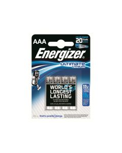 Energizer Pack de 4 piles Lithium AAA Ultimate