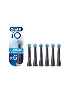 Oral-B iO Ultimate Reinigung- Pack de 6 têtes de brosse, Noir 418184