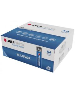 AGFAPHOTO Pack de 100 piles Mignon AA Alkaline Power (Multipack)