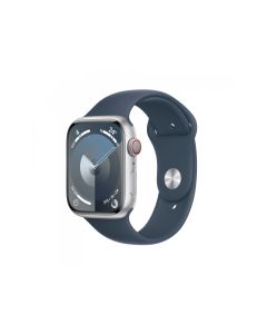 Apple Watch S9 Alu.45mm GPS+Cellular Silver Sport Band Blue S/M MRMG3QF/A