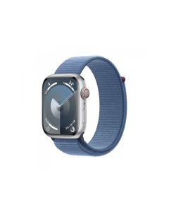 Apple Watch S9 Aluminium 45mm Silber,Sport Loop winterblau, MRMJ3QF/A