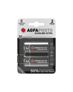 AGFAPHOTO Pack de 2 piles  Ultra Alkaline Baby C