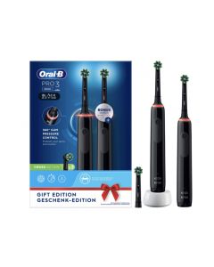 Oral-B Pro 3 3900 Brosse à dents électrique incluant 2 manches Noir 76021