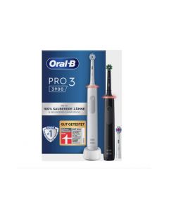 Oral-B Brosse à dent électrique Pro 3 3900 avec 2 manches Noir/Blanc 760765