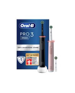 Oral-B Brosse à dent électrique Pro 3 3900N Pack de duo Edition Noir-Rose 760277