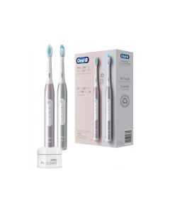 Oral-B Brosse à dent électrique Pulsonic Slim Luxe 4900 Platine/Rose d\'orée incluant 2 manches 39636