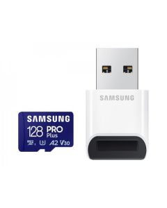 Samsung PRO Plus microSD Card 128GB + USB Card Reader (2023) MB-MD128SB/WW
