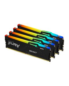 Kingston 28GB(4x32GB) DDR5 5200MT/s CL40 Black RGB XMP KF552C40BBAK4-128