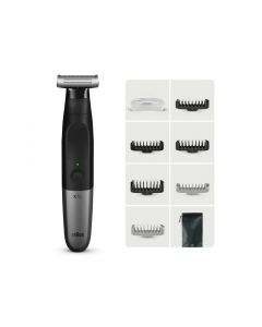 Braun Tondeuse Hybride Series XT 5200 pour visage et corps Noir/Argent 215121