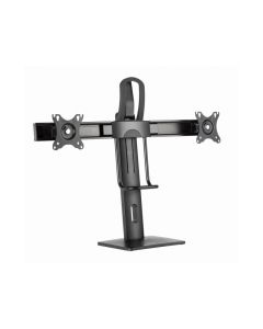 Gembird Double Monitor Desk Stand Height Adjustable Black MS-D2-01