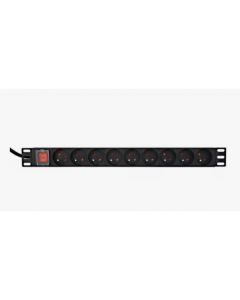 EnerGenie Power Distribution Unit 9 French Sockets 2m Cable EG-PDU-9F2F