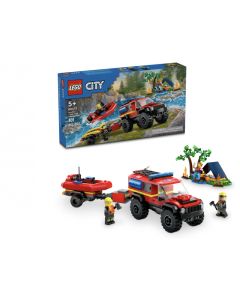 LEGO City - Le camion de pompiers 4x4 et le canot de sauvetage (60412)
