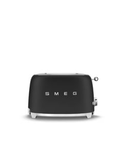 Smeg 2 Slice Toaster 50s Style Matt Black TSF01BLMEU