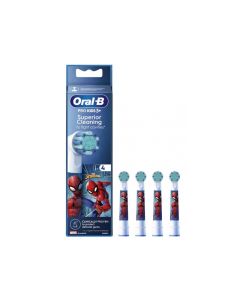 Oral-B Lot de 4 têtes de brosse à dents Spiderman EB10S-4