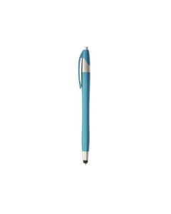 Stylo-bille 2-en-1 turquoise et stylet pour écrans tactiles