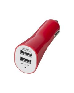 Chargeur voiture 2 Ports USB 2.1A 12V (Rouge)